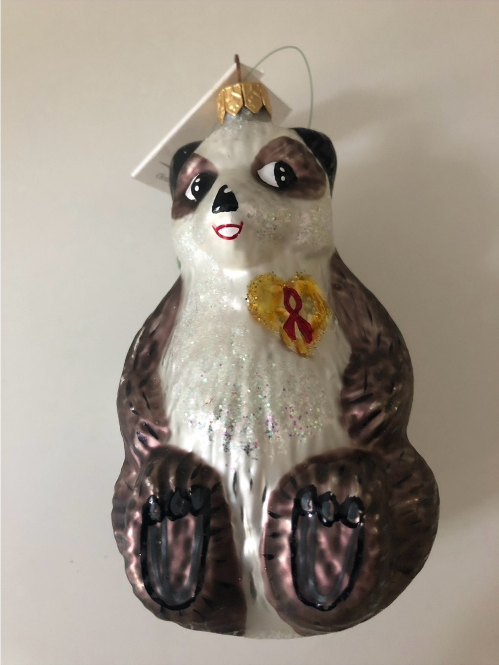 Christopher Radko Panda " A Winters Bear Heart ❤️ " Ornament